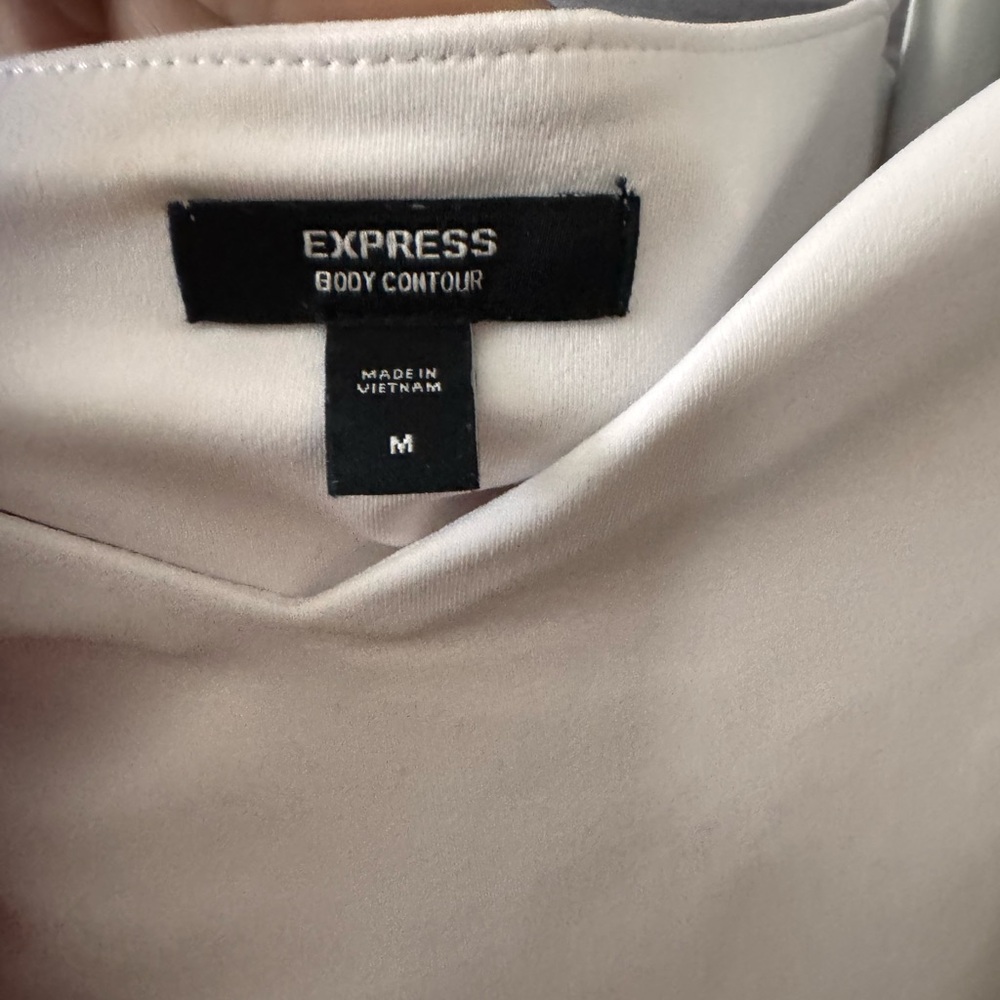 Express Cream Spaghetti Strap Bodysuit - Picture 2 of 3